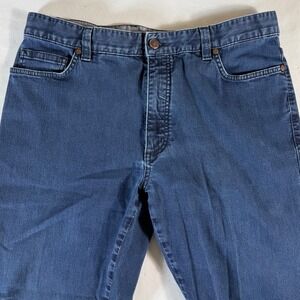 Ermenegildo Zegna Jeans Men's 35x24 (Actual) Denim Jeans Straight Leg Dark Wash